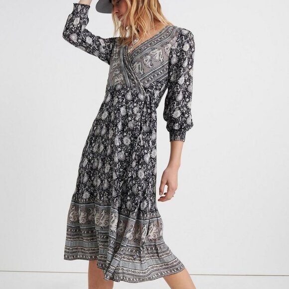 LUCKY BRAND - Wrap Dress - Boho Chic & Flattering Fit | Midi - Picture 2 of 10